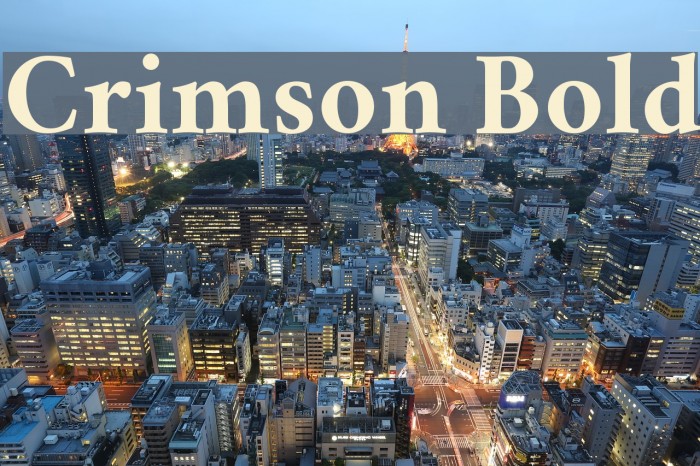 Crimson Bold Font examples