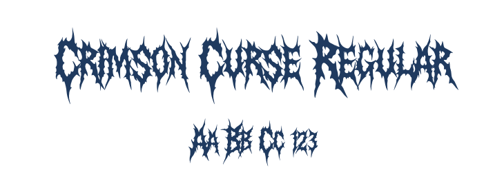 Crimson Curse Regular Font Preview