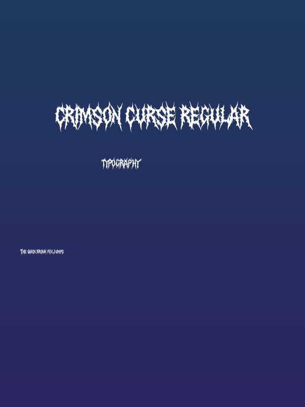 Crimson Curse Regular Poster
