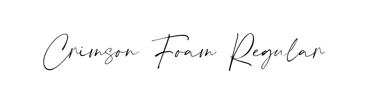 Crimson Foam Regular  font caratteri gratis