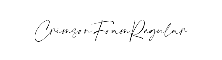 Crimson Foam Regular  font caratteri gratis