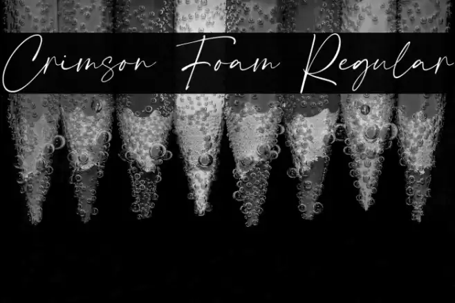 Crimson Foam Regular Font examples