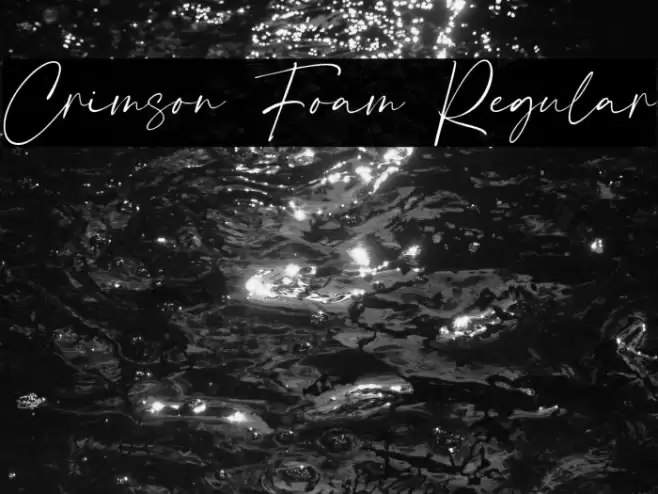 Crimson Foam Regular Font examples