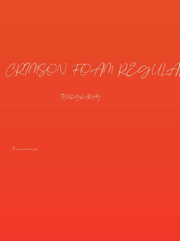 Crimson Foam Regular Poster