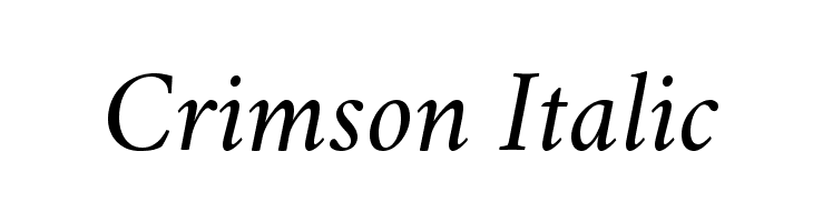 Crimson Italic Font