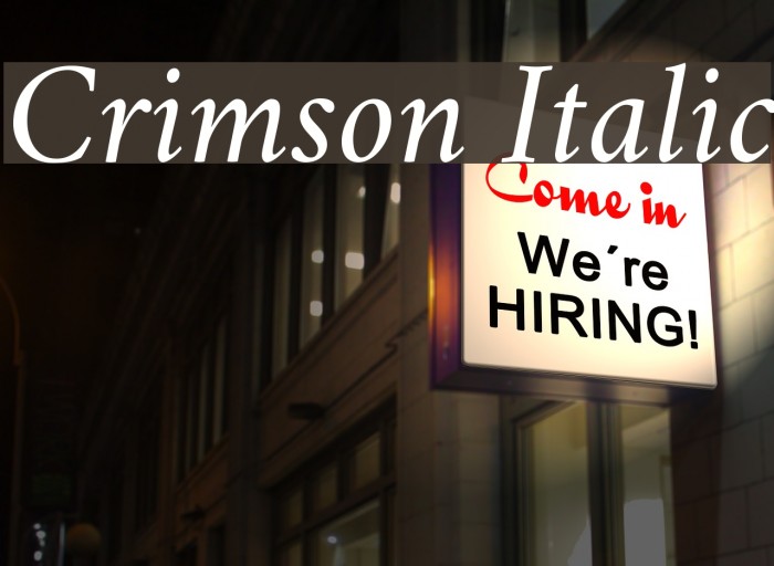 Crimson Italic Font examples