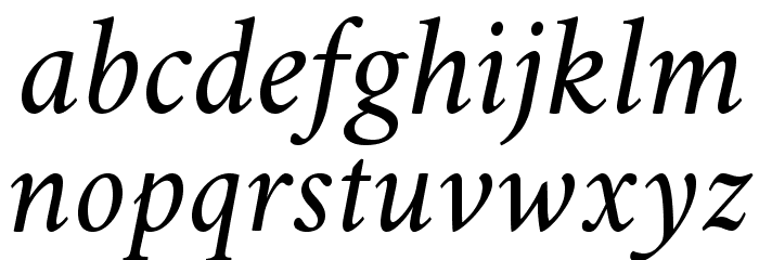 Crimson Italic Font LOWERCASE