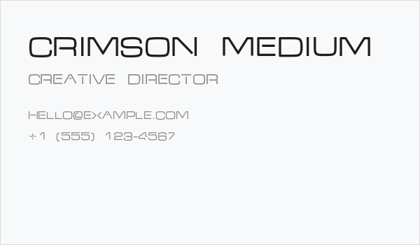 Crimson Medium Business Card