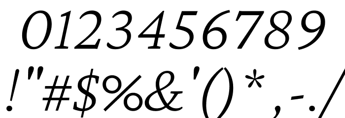 Crimson Pro ExtraLight Italic Font OTHER CHARS
