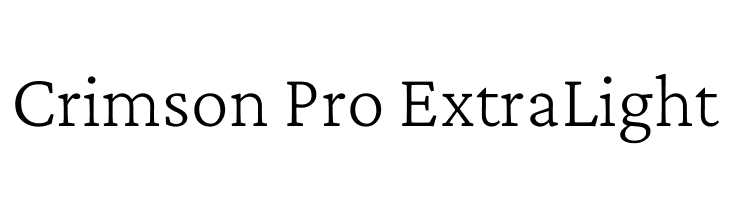 Crimson Pro ExtraLight Font