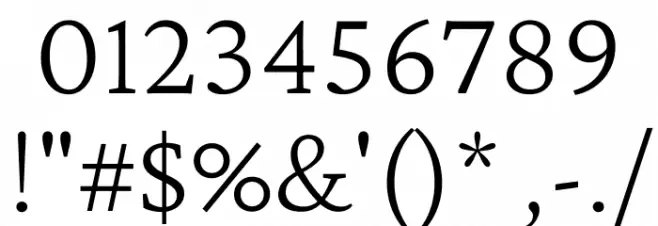 Crimson Pro ExtraLight Font OTHER CHARS