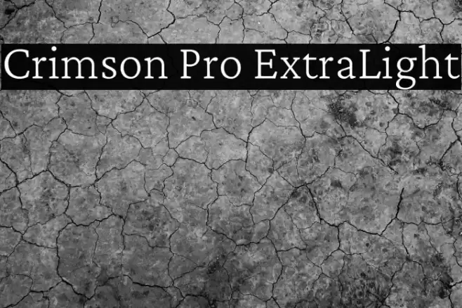 Crimson Pro ExtraLight Font examples