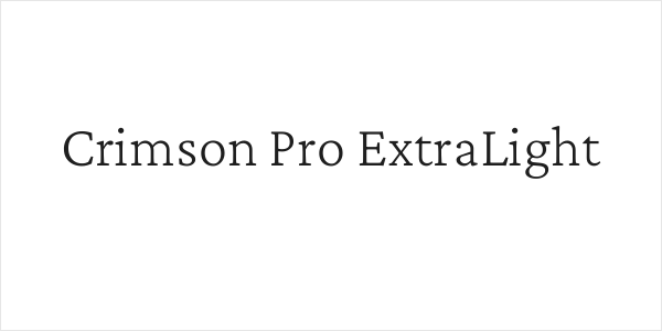 Crimson Pro ExtraLight Logo