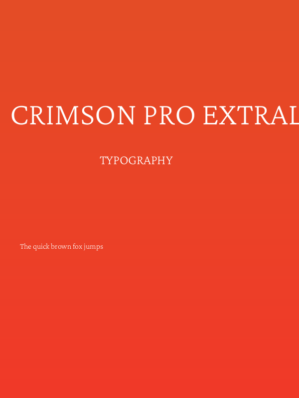 Crimson Pro ExtraLight Poster
