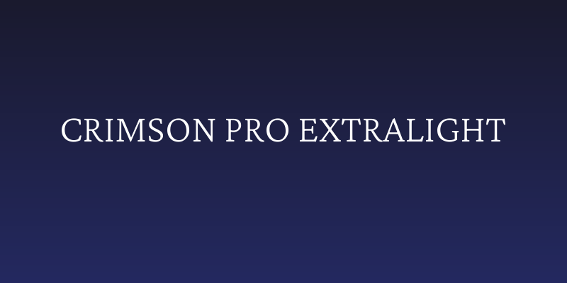 Crimson Pro ExtraLight Social Header