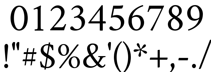 Crimson Roman Font OTHER CHARS