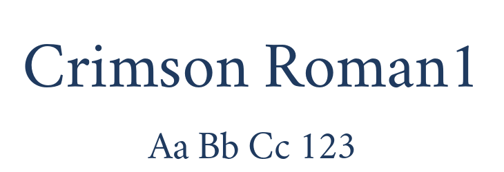 Crimson Roman1 Font Preview