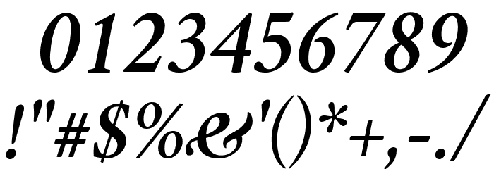 Crimson Semibold Italic Font OTHER CHARS