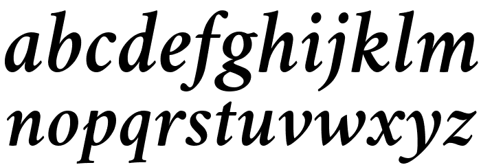 Crimson Semibold Italic Font LOWERCASE