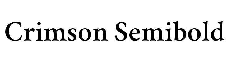 Crimson Semibold Font