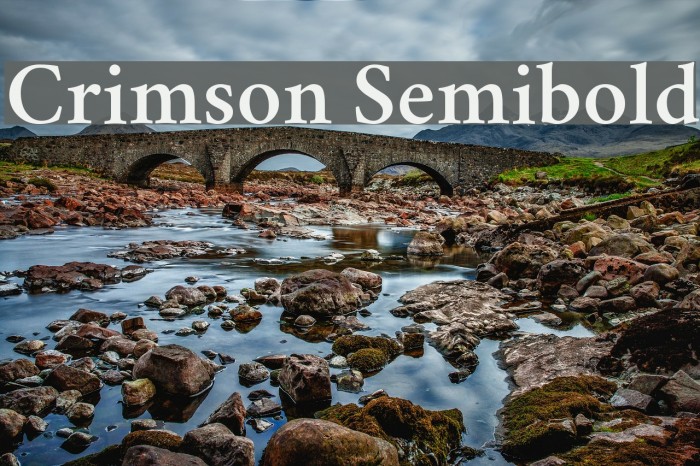 Crimson Semibold Font examples