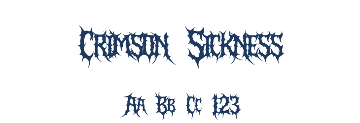 Crimson Sickness Font Preview