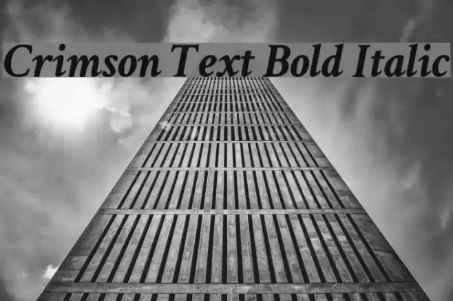 Crimson Text Bold Italic Font examples