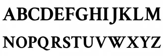 Crimson Text Bold Schriftart Groß