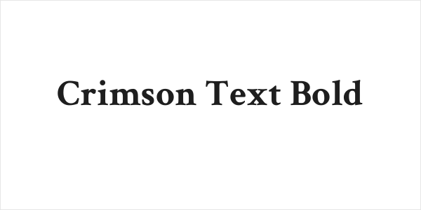 Crimson Text Bold Logo