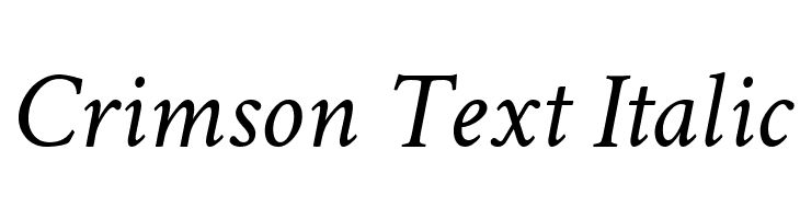 Crimson Text Italic Шрифта