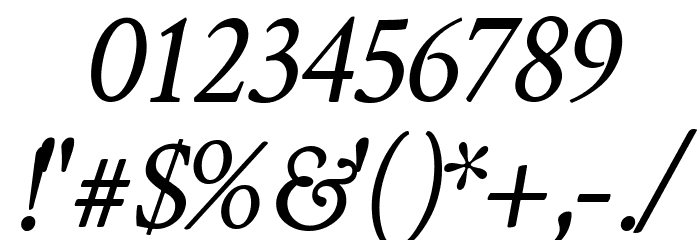 Crimson Text Italic Шрифта ДРУГИЕ символов