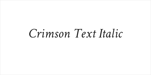 Crimson Text Italic Logo