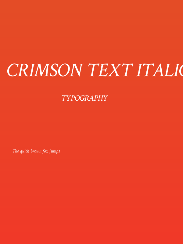 Crimson Text Italic Poster