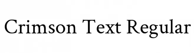 Crimson Text Regular  フリーフォントのダウンロード