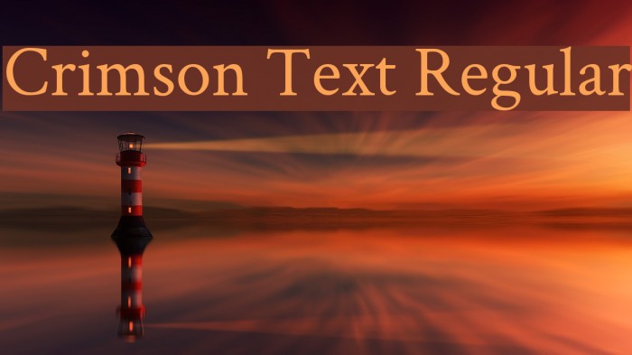 Crimson Text Regular Font examples