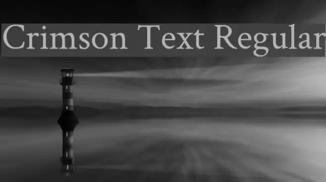 Crimson Text Regular Font examples