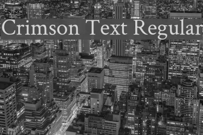Crimson Text Regular Font examples