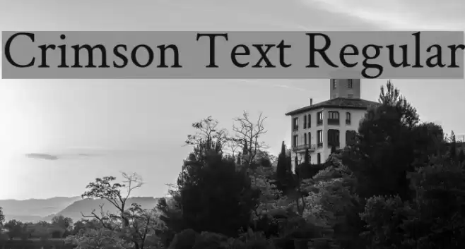 Crimson Text Regular Font examples