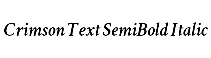 Crimson Text SemiBold Italic Font