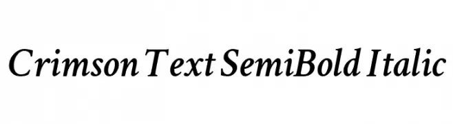 Crimson Text SemiBold Italic  Descarca Fonturi Gratis