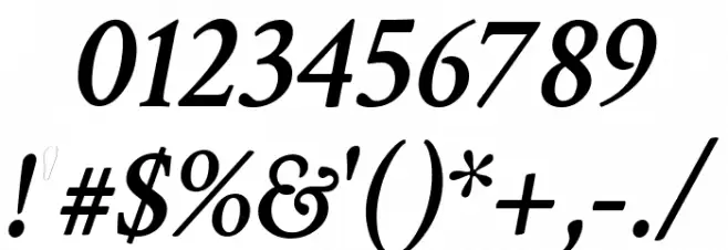 Crimson Text SemiBold Italic Font OTHER CHARS