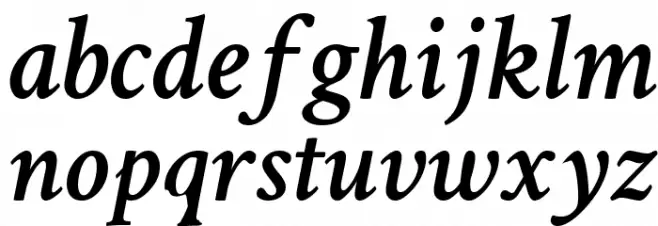 Crimson Text SemiBold Italic Font LOWERCASE