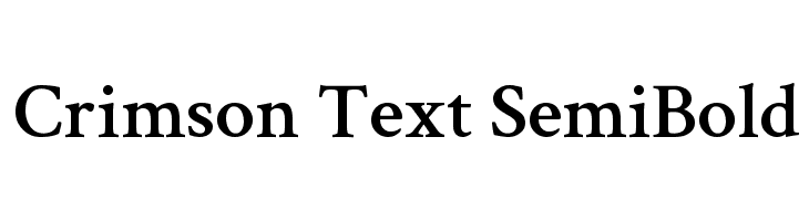 Crimson Text SemiBold Font