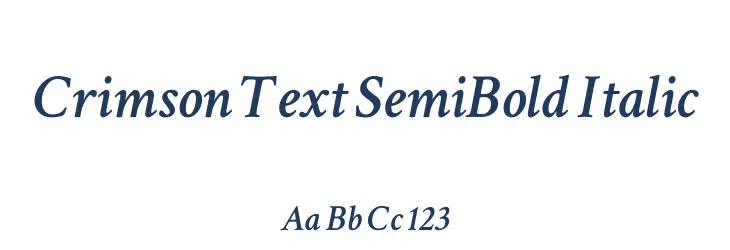Crimson Text SemiBold Italic