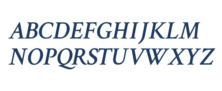 Crimson Text SemiBold Italic Uppercase