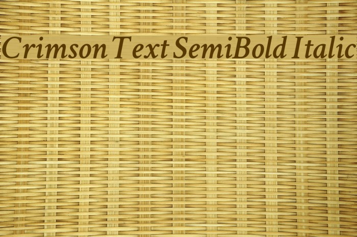 Crimson Text SemiBold Italic Example 1