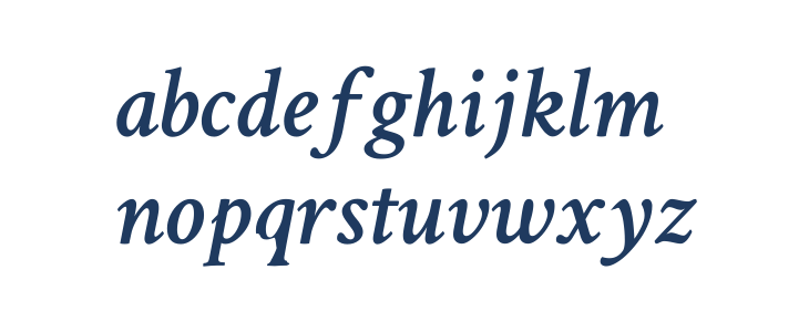 Crimson Text SemiBold Italic Lowercase
