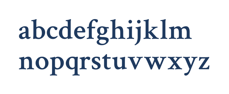 Crimson Text SemiBold Lowercase