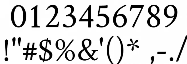 Crimson Text Font OTHER CHARS