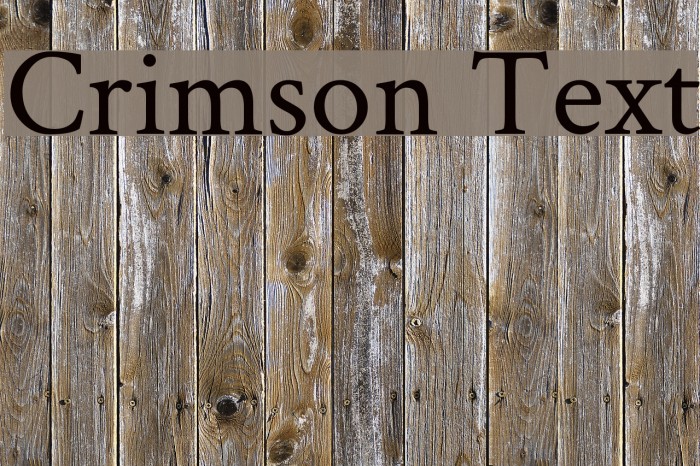 Crimson Text Font examples